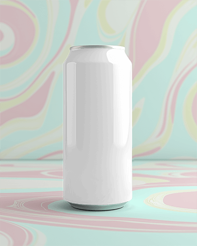 Swirl Pattern Can Mockup Artistic And Colorful Vibe