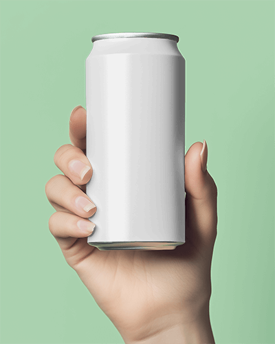 Mint Green Hand Holding Can Mockup Fresh And Modern Look