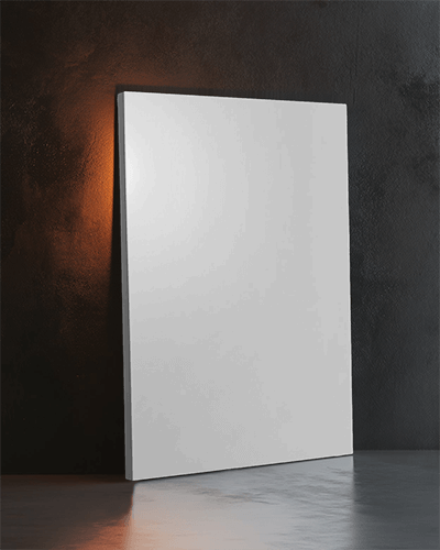 Angled Dark Canvas Mockup With Soft Shadows Modern And Chic Look