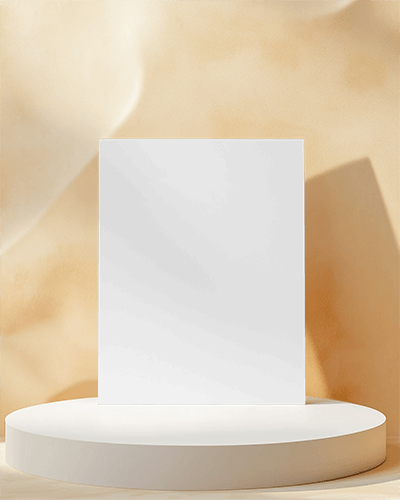 Soft Warm Light Canvas Mockup On A Pedestal Elegant And Refined Design