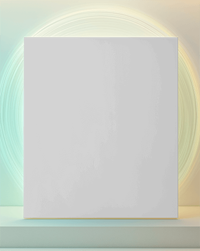 Radiant Halo Canvas Mockup Soft Glow Gradient Background Modern Dreamy Ambience 027