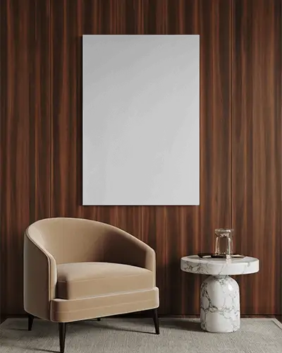 framed-canvas-mockup-on-walnut-wooden-wall-with-beige-armchair-and-marble-side-table