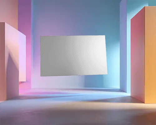 Hanging Blank Canvas Mockup In Minimalist Room Setting Ideal For Art And Poster Presentations