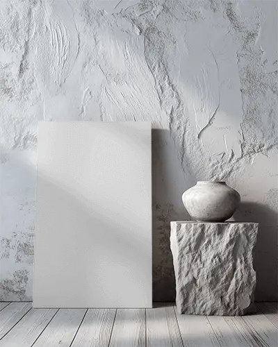Modern Stylish Canvas Mockup Showcasing Minimalist Interior Design Elements