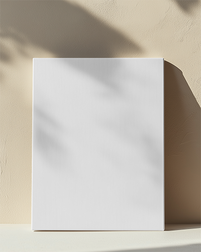 Minimalistic Shadowed Canvas Mockup Light Textured Background With Soft Natural Light And Subtle Shadow Play 063