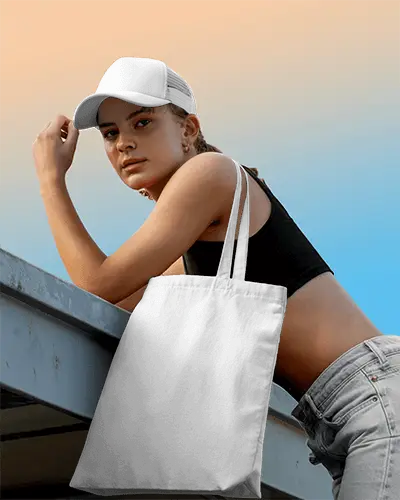 Casual Outdoor Cap And Tot Bag Mockup With Unisex Style Perfect For Summer Activities And Sports 