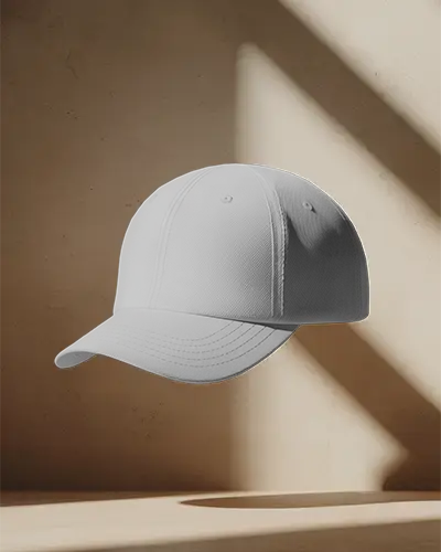 Floating Cap Mockup Hat Hovering In Soft Studio Light Over Minimal Beige Background Shade