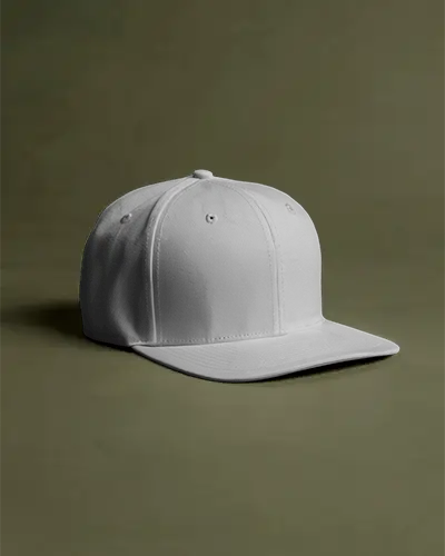 Snapback Cap Mockup On Olive Background Studio Display Premium Modern Fashion Minimalist Style