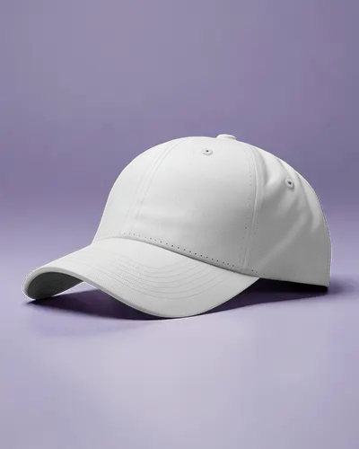 Baseball Cap Mockup On Purple Background Studio Setup Minimalist Fashion Clean Modern Display