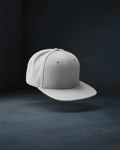Floating Snapback Cap Mockup On Dark Studio Background Premium Modern Minimalist Fashion Display