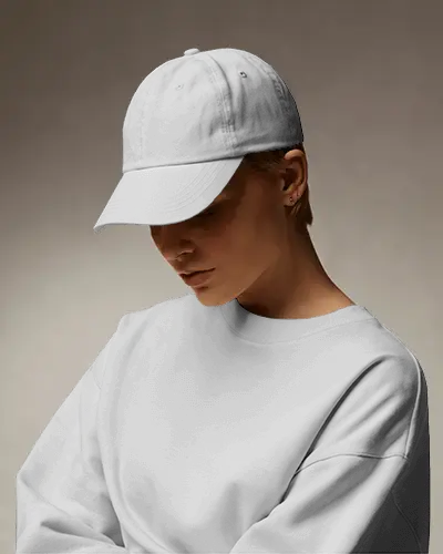 Soft Fitted Unisex Cap Mockup Adjustable Back Strap And Classic Six Panel Seams
