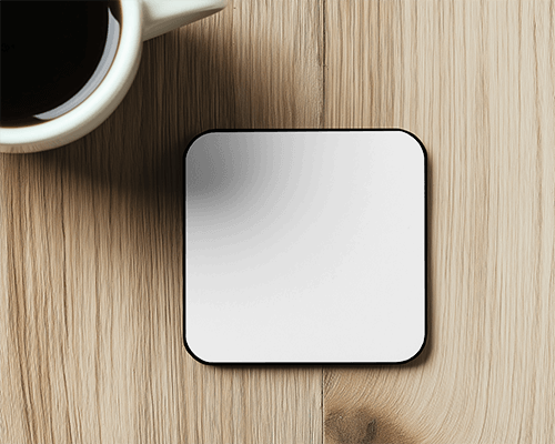 square-coaster-with-coffee-mug-on-light-wooden-table