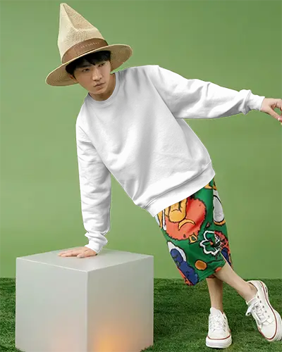 Comfortable Casual Loose Fit Sweatshirt Mockup For Fashion Brand Promotion Online Store