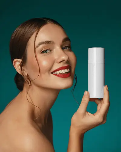 Natural Glow Skincare Product Packaging Cosmetic Mockup For Beauty And Cosmetic Branding