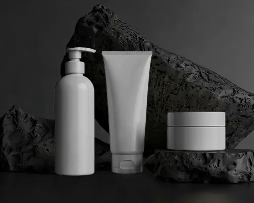 Luxury Cosmetic Packaging Mockup Set With Pump Bottle Squeeze Tube And Cream Jar Design