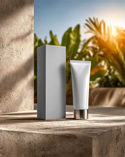 Premium Cosmetic Tube And Box Mockup For Branding And Product Presentation