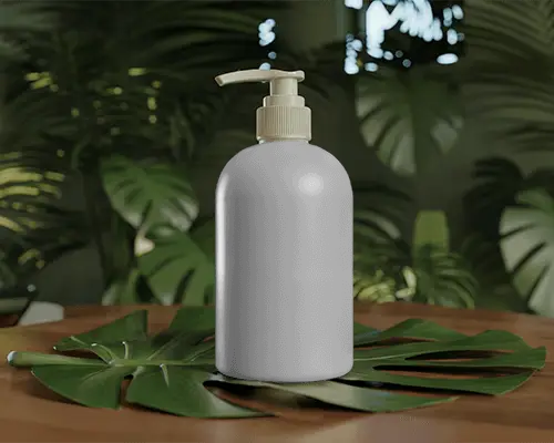 Minimalistic Cosmetic Pump Bottle Mockup For Organic Body Lotion Or Skincare Products