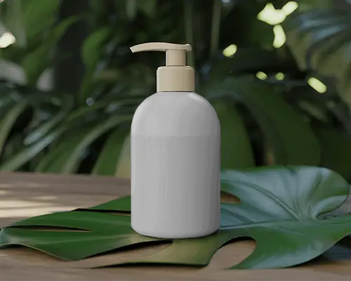 natural-skincare-pump-bottle-on-tropical-leaf-with-minimalist-eco-friendly-vibe-mockup