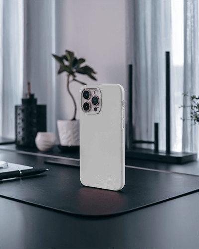 White Phone Case Mockup Flat Lay Clean Layout Minimalist And Aesthetic Visual 0104