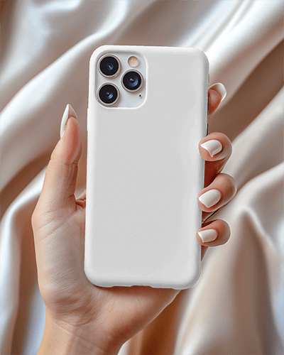 Soft White Cloth Background Phone Cover Mockup Minimalist And Elegant Design Subtle Texture And Lighting 0108