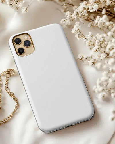 Sleek Minimalist Phone Cover Mockup Precise Cutouts For Camera And Port Accessibility