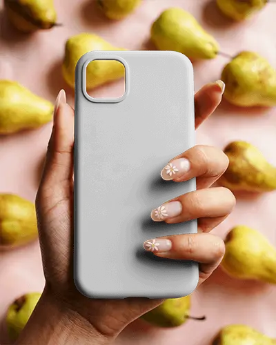 Realistic Handheld Phone Cover Mockup Ideal For Personalized Print And Branding