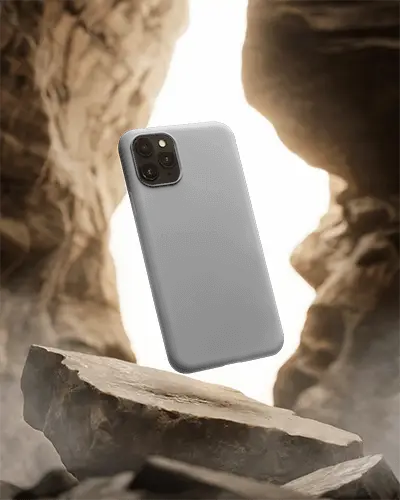 Ergonomic Phone Cover Mockup Showcasing Minimalist Design And Functional Style