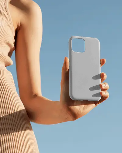 Realistic Handheld Phone Cover Mockup With Clean Design Ideal For Brand Showcasing