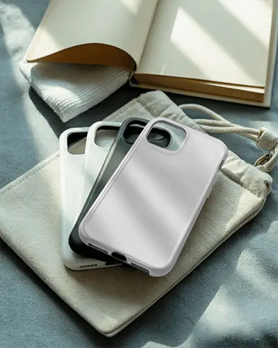 Realistic Phone Cover Mockup Display With Detailed Shadows And Space For Custom Designs