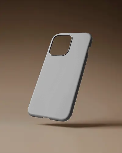 Stylish Phone Cover Mockup Minimal Cover Tilted Design Against Modern Showcase