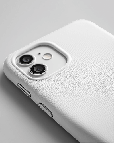 Muted Grey Backdrop Phone Cover Mockup With Soft Shadows 094