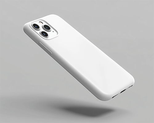 Floating Phone Case Mockup Isolated On Neutral Grey Background Subtle Lighting Sleek And Stylish 096