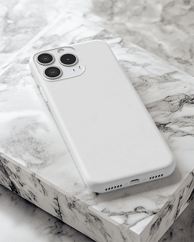 Glossy White Phone Case Mockup Soft Lighting Subtle Reflections Premium And Stylish Finish 098