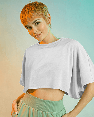 Effortless Crop Top Mockup Feminine And Stylish Outfit With A Modern And Casual Touch