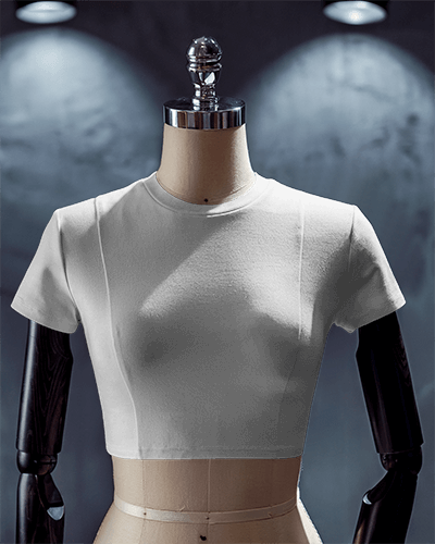 Trendy Casual Crop Top Mockup Street Style Design Perfect For Urban Fashion And Modern Outfits