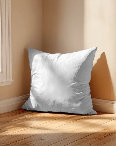 Cozy Floor Cushion Mockup With Natural Light Shadow For Home Decor