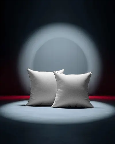 Stylish Contoured Cushion Mockup Perfect For Branding And Design Visualization Use