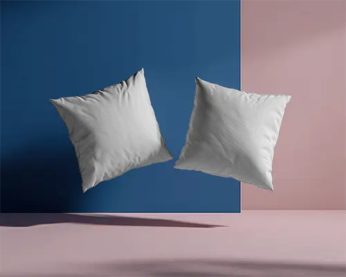Detailed Interior Style Cushion Mockup Set Floating Ideal For Digital And Print Design Projects