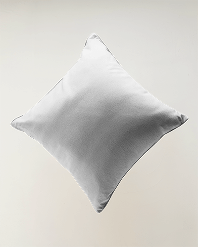 Floating Cushion Mockup Angled View Soft Shadowing On Minimal White Background Plush And Cozy Texture 015