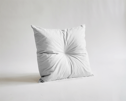 Wrinkled Soft Cushion Mockup Front View On Clean White Background Realistic And Minimalist Design Showcase 021
