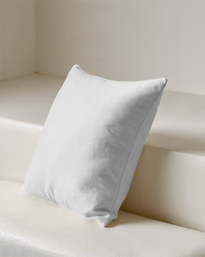 Modern Minimalist Cushion Mockup On White Steps With Soft Natural Lighting Clean And Elegant Presentation 024