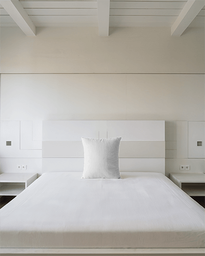 Minimalist Bedroom Cushion Mockup Centered On Large Bed In Bright Serene Setting Clean And Modern Aesthetic 026