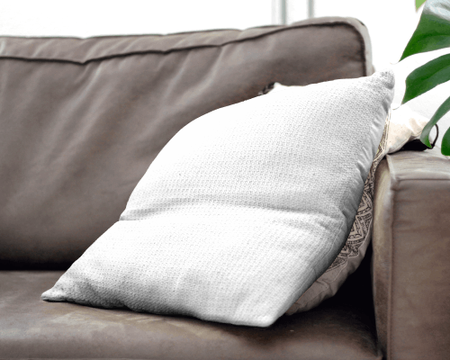 Soft Cushion Mockup On Pink Backdrop