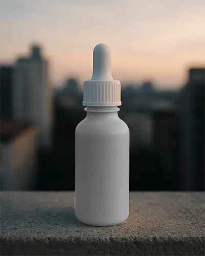 Realistic Dropper Bottle Mockup Template For Serum And Liquid Product Branding Display