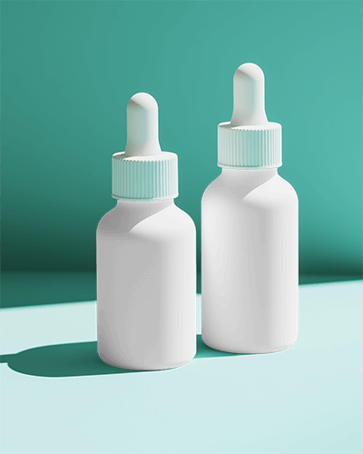 Dropper Bottle Mockup Modern Design On Dual Tone Background With Soft Shadows Fresh And Minimal Aesthetic 046