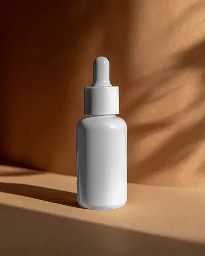 Elegant Dropper Bottle Mockup For Cosmetic Serum Packaging Brand Presentation Template