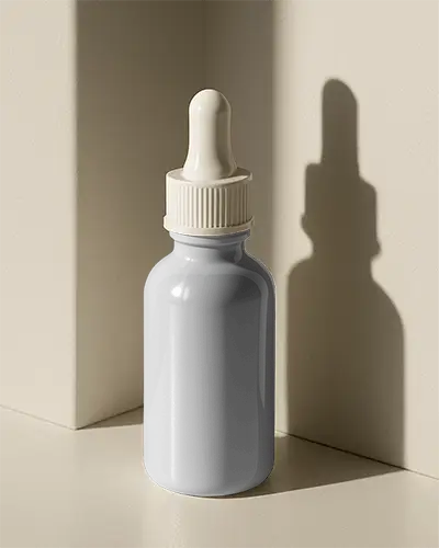 Sleek Dropper Bottle Mockup For Cosmetic Packaging And Essential Oil Branding Mockup Design