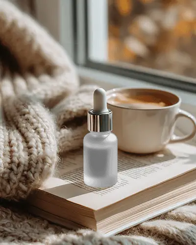 Dropper Bottle Mockup For Essential Oils Skincare Serums And Cosmetic Packaging Design