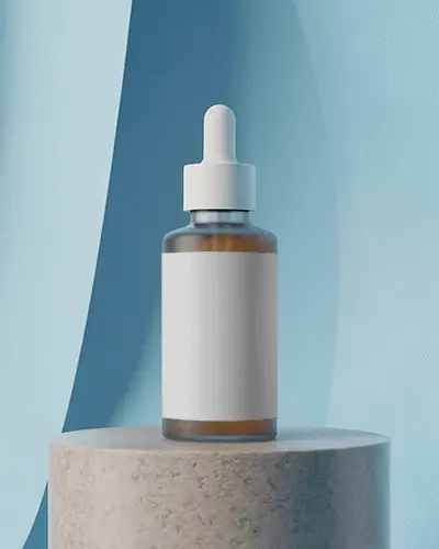 Premium Glass Dropper Bottle Mockup For Essential Oils Serum Packaging Design Showcase