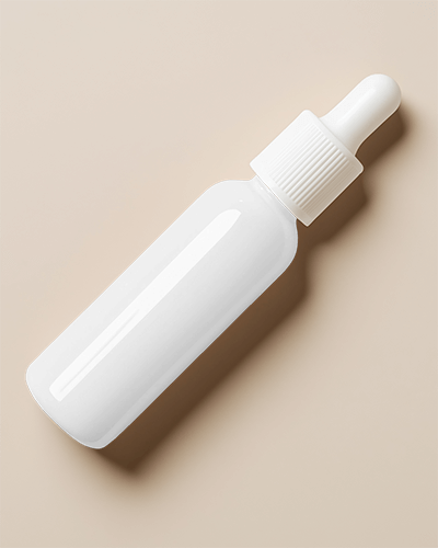 Dropper Bottle Mockup Angled View Soft Neutral Background Skincare Packaging 030
